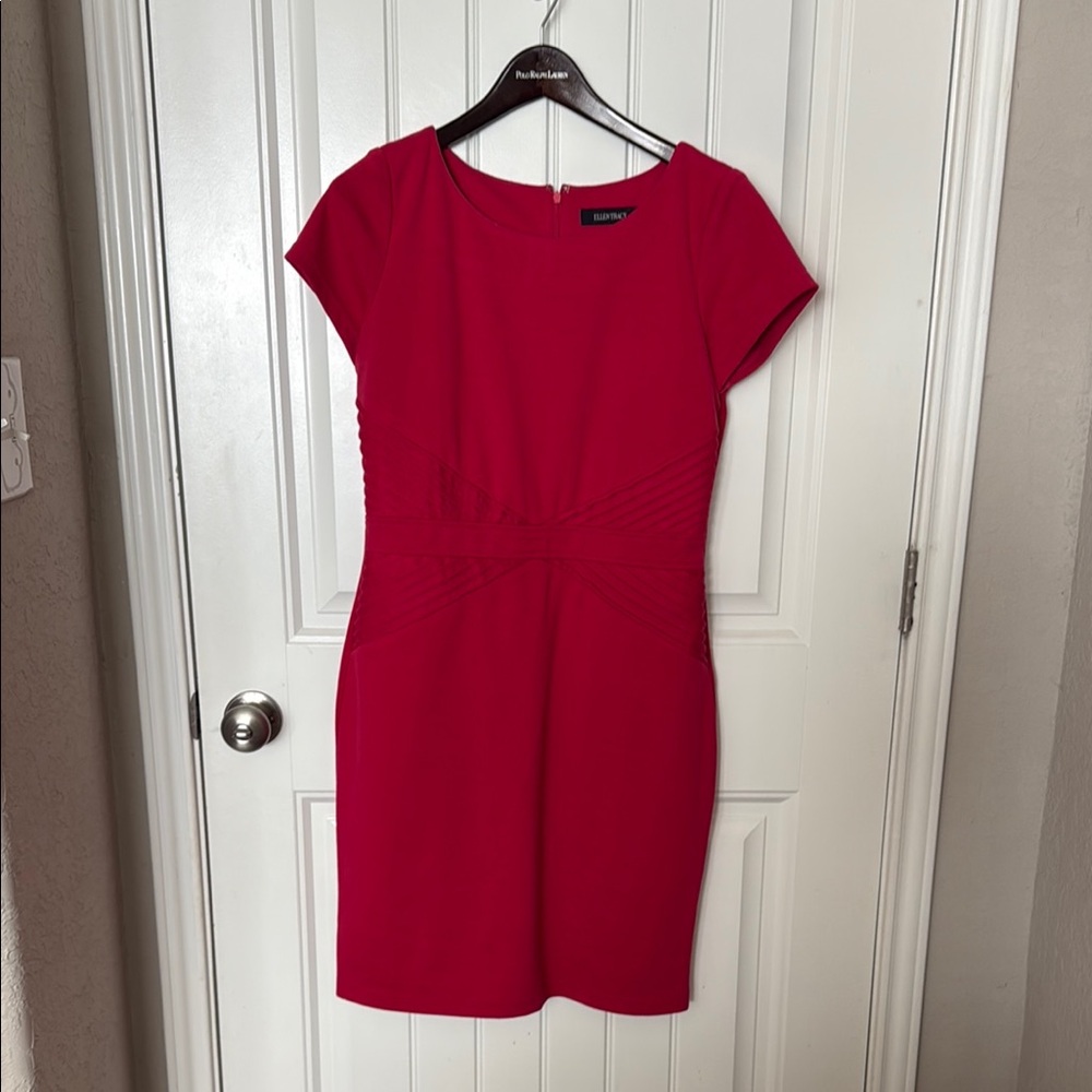 Ellen Tracy Red Sheath Mini Dress